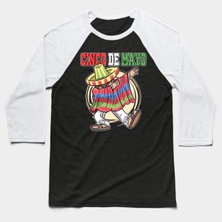 Cinco De Mayo Dabbing Mexican Poncho Baseball T-Shirt